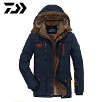 DAIWA Fishing Clothing Winter Autumn Winter Waterproof Warm Fishing Jackets Men Fleece Thick Outdoor Fishing Shirts M-9XL