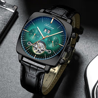 swiss watch mechanical automatic chronograph Square Large Dial Watch Hollow Waterproof 2020 New mens fashion watches luxury
