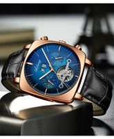 swiss watch mechanical automatic chronograph Square Large Dial Watch Hollow Waterproof 2020 New mens fashion watches luxury