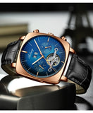 swiss watch mechanical automatic chronograph Square Large Dial Watch Hollow Waterproof 2020 New mens fashion watches luxury