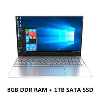 15.6 inch Student Laptop DDR4 8GB RAM Intel Celeron J4125 Windows 10 Pro Computer Bluetooth 4.0 2.4G + 5G Dual WIFI note book