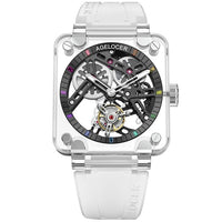 AGELOCER Swiss Original Brand Full Sapphire Crystal Gems Men's Automatic Tourbillon Watches Men Mechanical Power Reserve 80H