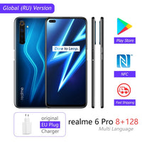 realme 6 Pro Unlockphone 8GB RAM 128GB ROM Mobile Phone Snapdragon 720G 4200mAh Battery 30W fast Change 64MP Camera Smartphones