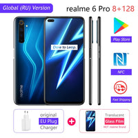 realme 6 Pro Unlockphone 8GB RAM 128GB ROM Mobile Phone Snapdragon 720G 4200mAh Battery 30W fast Change 64MP Camera Smartphones
