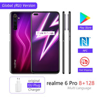 realme 6 Pro Unlockphone 8GB RAM 128GB ROM Mobile Phone Snapdragon 720G 4200mAh Battery 30W fast Change 64MP Camera Smartphones