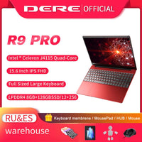 Dere R9 PRO 15.6inch Laptop 12GB RAM 256GB ROM SSD Notebook Wndows 10 pro Laptop Intel Gemini lake J4115 Computer PC Portable