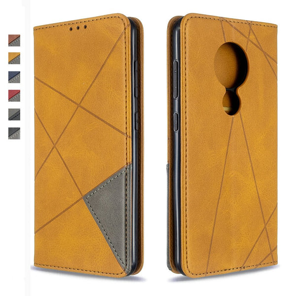 Leather Flip Coque For Nokia 7.2 Case Nokia 2.3 6.2 3.2 4.2 2.2 1.3 5.3 Wallet Cover Patchwork for Nokia 6.2 Case Nokia7.2 Funda