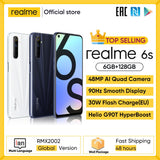 realme 6s smartphone 90Hz 6.5inch FHD+ Display Telephone 6GB 128GB mobile phone 48MP Qual Cameras Android 10 4300mAh 30W changer