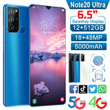 4G 5G Note20 Ultra Mobile Phone 10core 8G 256G Dual Card 6.7” Full-Screen Ultrabook Global Telefones Celulares Smartphone Google