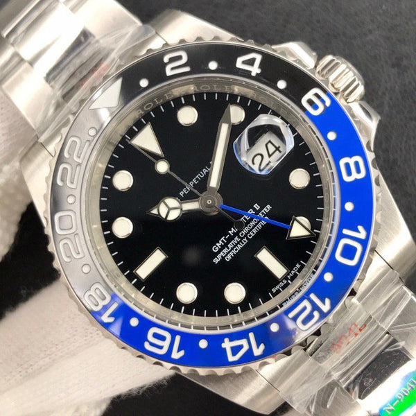 Custom Logo Swiss automatic Movement High-end Brand Automatic Mechanical Watch GMT Automatic movement Men watch Rolexable