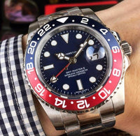 Custom Logo Swiss automatic Movement High-end Brand Automatic Mechanical Watch GMT Automatic movement Men watch Rolexable