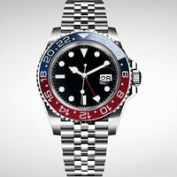 Custom Logo Swiss automatic Movement High-end Brand Automatic Mechanical Watch GMT Automatic movement Men watch Rolexable