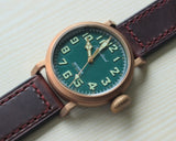 Men's Pilot Retro Watches Cusn8 Bronze Diver Wristwatch 300m Water Resistant sapphire glass Swiss Movement Watch for Men male