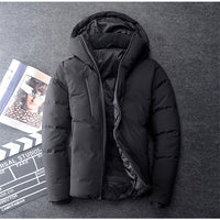 Men's coat, Japan and South Korea gray duck down winter jacket short coat