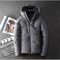 Men's coat, Japan and South Korea gray duck down winter jacket short coat