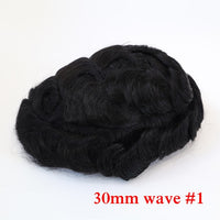 Mens Toupee Mono and NPU Hair Replacement Systems Handmade  Wig Natural Remy  6inch Indian Human Hair For Men