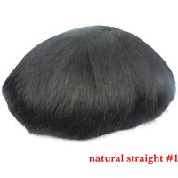 Mens Toupee Mono and NPU Hair Replacement Systems Handmade  Wig Natural Remy  6inch Indian Human Hair For Men