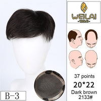 WEILAI toupee Head usage bald Alopecia Advanced knitting technology Dyeable Men's Wig  3 models Custom product