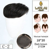 WEILAI toupee Head usage bald Alopecia Advanced knitting technology Dyeable Men's Wig  3 models Custom product