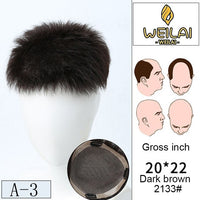 WEILAI toupee Head usage bald Alopecia Advanced knitting technology Dyeable Men's Wig  3 models Custom product