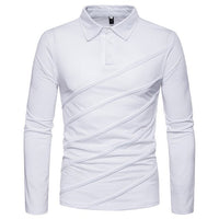Long Sleeve Polo Shirts For Men Slim Fit Shirt Casual Tops Tees Plus Size Polos Shirt  Solid Color 2019 Wholesale High Quality