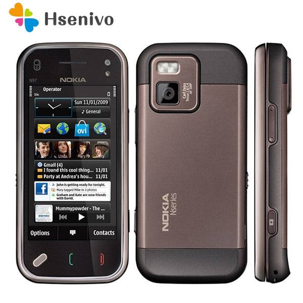 N97 mini 100% Original Nokia N97 Mini Mobile Phone Unlocked 3G WIfi GPS 8GB storage Symbian Smartphone White refurbished