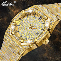 MISSFOX New Arrival Role Watch Men Luxury Brand Top Male Gold Wrist Watch Ar High Quality Diamond Rolexable Watch For Men's Gift