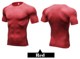 100p!Men Pro Compression 3D Print Tight T-shirt,High Elastic Quick-drying Wicking Sporting Fitness Short Sleeve Shirts Shapers