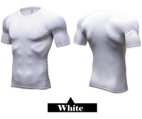100p!Men Pro Compression 3D Print Tight T-shirt,High Elastic Quick-drying Wicking Sporting Fitness Short Sleeve Shirts Shapers