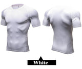 100p!Men Pro Compression 3D Print Tight T-shirt,High Elastic Quick-drying Wicking Sporting Fitness Short Sleeve Shirts Shapers