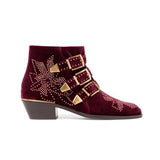 ARQA Winter Genuine Leather Buckle Ankle Boots For Women Pointed Toe Kitten Heels Motorcycle boots Shoes Women zapatos mujer